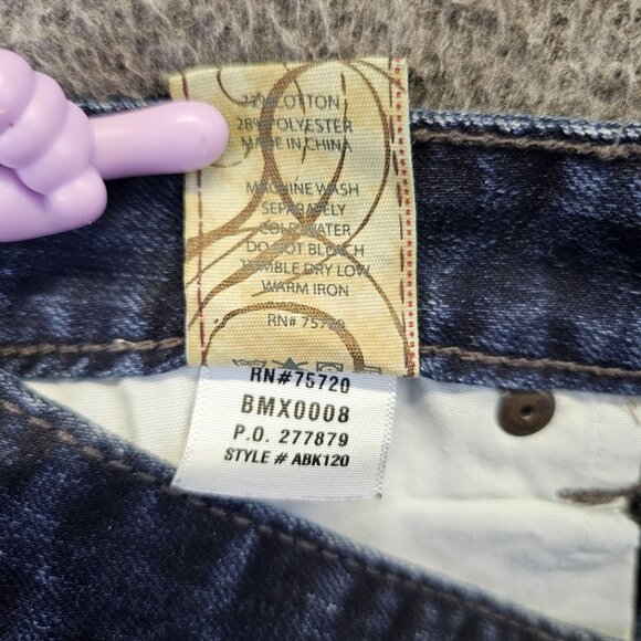 BKE Madison Skinny Jeans Womens Size 26x31.5 Dark Wash Embroidered Stretch - Picture 8 of 12